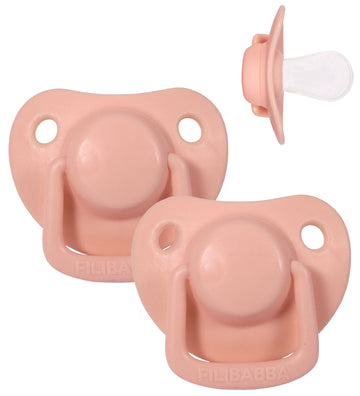 Filibabba Fopspenen - 2-pack - 0-6 mnd. - Peach - Filibabba - 0-6 mnd - Fopspenen