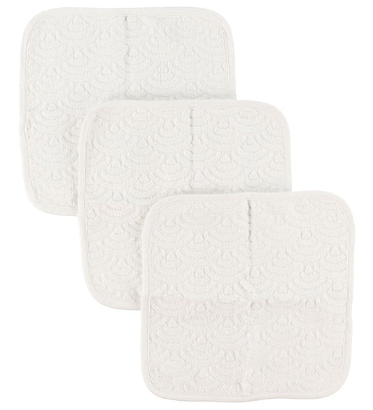 Cam Cam Washanden - 3-pack - Off-White - Cam Cam - OneSize - Washandjes