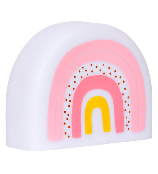 A Little Lovely Company Nachtlamp - 21 cm - Rainbow - Wit/Roze - A Little Lovely Company - OneSize - Nachtlampen