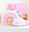 A Little Lovely Company Nachtlamp - 21 cm - Rainbow - Wit/Roze - A Little Lovely Company - OneSize - Nachtlampen