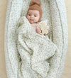 Cam Cam Wikkeldoek - 120x120 - Green Bladeren - Cam Cam - OneSize - Wikkeldoeken
