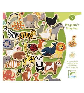 Djeco Houten magneten - 36 st. - Dieren - Djeco - OneSize - Magnetisch speelgoed