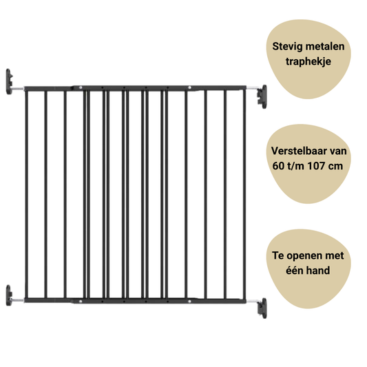 Traphek Geuther Baaloo Powerfix Metaal Black 60-107cm