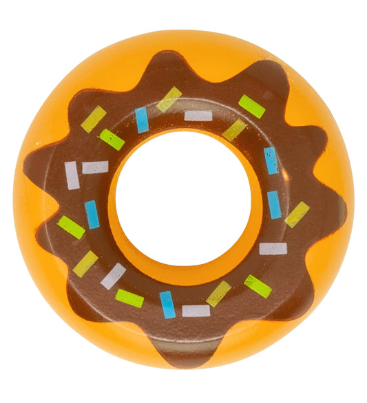 MaMaMeMo Speelgoedeten - Hout - Donut m. Bruin Glazuur - MaMaMeMo - OneSize - Speelgoedeten