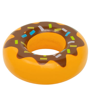 MaMaMeMo Speelgoedeten - Hout - Donut m. Bruin Glazuur - MaMaMeMo - OneSize - Speelgoedeten