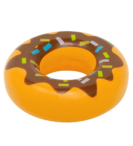 MaMaMeMo Speelgoedeten - Hout - Donut m. Bruin Glazuur - MaMaMeMo - OneSize - Speelgoedeten