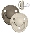 BIBS De Lux Fopspenen - Eén maat - 2-pack - Rond - Vanilla/Dark  - BIBS - 0-3 jaar - Fopspenen