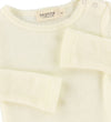 MarMar Romper l/s - Benedikte - Wol - Natural - MarMar - 3 jaar (98) - Rompers Lange Mouw