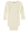 MarMar Romper l/s - Benedikte - Wol - Natural - MarMar - 3 jaar (98) - Rompers Lange Mouw