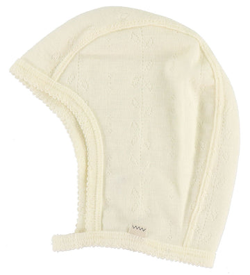 MarMar Babymuts - Hoody - Wol - Natural - MarMar - 9 mnd - Babymutsen