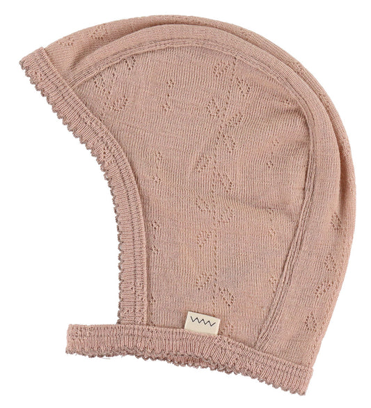 MarMar Babymuts - Hoody - Wol - Verbrand Rose - MarMar - 2 jaar (92) - Babymutsen
