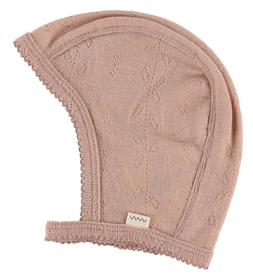MarMar Babymuts - Hoody - Wol - Verbrand Rose - MarMar - 3 jaar (98) - Babymutsen