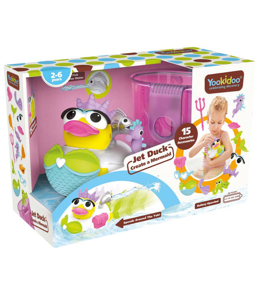 Yookidoo Badspeelgoed - Jet Eend - Maak een Mermaid - Yookidoo - OneSize - Badspeelgoed
