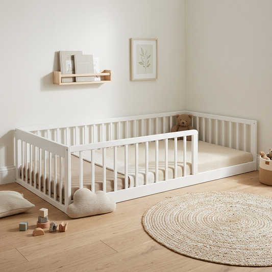 Peuterbed Colorfull Home Vloerbed 80x160 White
