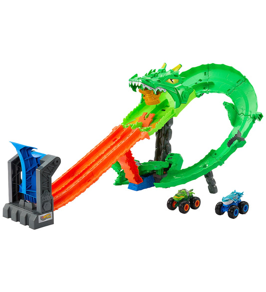 Hot Wheels Racebaan - Great Bite vs Rageasaur - Dragon Demolitio - Hot Wheels - OneSize - Racebanen