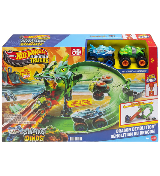 Hot Wheels Racebaan - Great Bite vs Rageasaur - Dragon Demolitio - Hot Wheels - OneSize - Racebanen