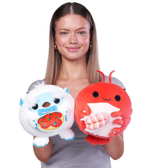 Snackles Knuffel - 20 cm - Kreeft Rachel m. Sushi - SNACKLES - OneSize - Knuffels