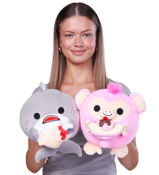 Snackles Knuffel - 20 cm - De haai Finn m. Poot - SNACKLES - OneSize - Knuffels
