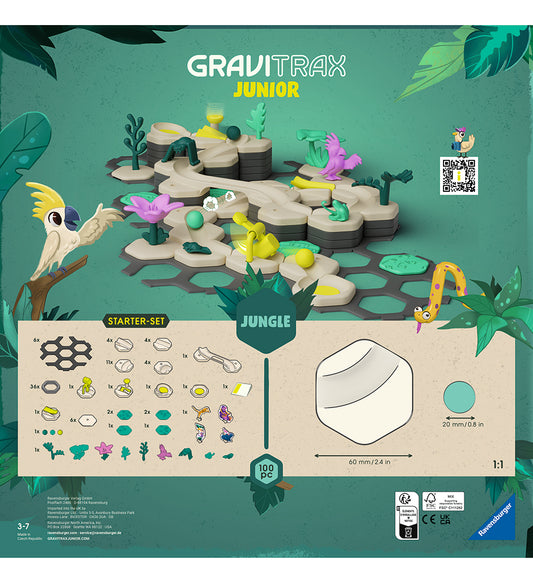 GraviTrax Junior Startset - 100 Onderdelen - My Jungle - GraviTrax - OneSize - Knikkerbanen