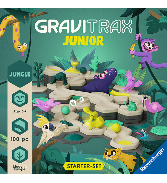 GraviTrax Junior Startset - 100 Onderdelen - My Jungle - GraviTrax - OneSize - Knikkerbanen