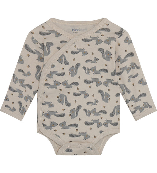 Pippi Baby Wikkel Rompers l/s - 4-pack - Regenachtige dag - Pippi Baby - 74 - Rompers Lange Mouw