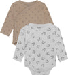 Pippi Baby Wikkel Rompers l/s - 4-pack - Regenachtige dag - Pippi Baby - 74 - Rompers Lange Mouw