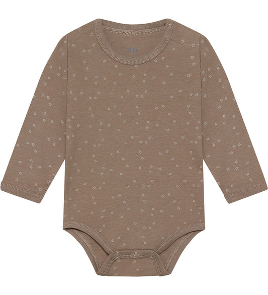 Pippi Baby Rompers l/s - 4-pack - Vuursteen Stone - Pippi Baby - 68 - Rompers Lange Mouw