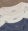 Pippi Baby Rompers l/s - 4-pack - Vuursteen Stone - Pippi Baby - 68 - Rompers Lange Mouw