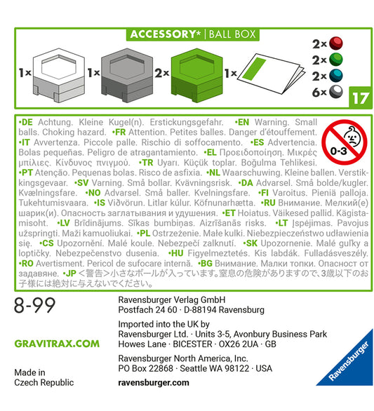 GraviTrax Element - Accessoire - Bal Box - GraviTrax - OneSize - Knikkerbanen