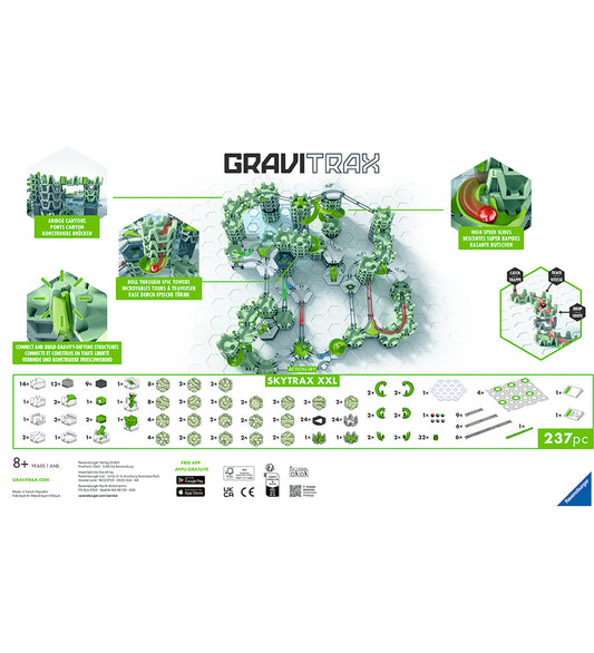 GraviTrax Knikkerbaan - Action Set - Skytrax XXL - 237 Onderdele - GraviTrax - OneSize - Knikkerbanen