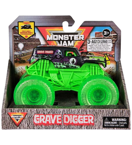Monster Jam Truck - 1:43 - Light Up Wheels - Grafdelver - Monster Jam - OneSize - Auto´s
