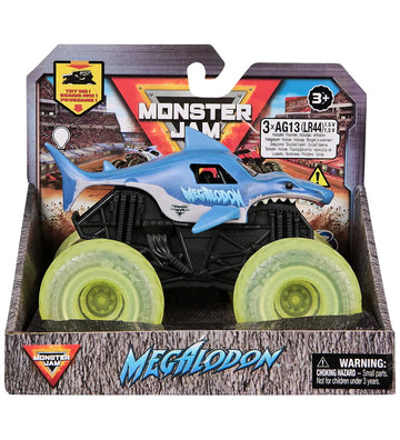 Monster Jam Truck - 1:43 - Light Up Wheels - Megalodon - Monster Jam - OneSize - Auto´s