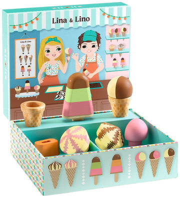 Djeco Ijswinkel - Hout Lina & Lino - Djeco - OneSize - Speelgoedeten