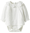 Name It Hemdromper - NbFRixi - Bright White/Lurex - Name It - 62 - Rompers Lange Mouw