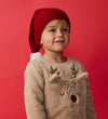 Name It Nissenue - Gebreid - NmnRinjah - Jester Red/W. Red Lurex - Name It - 47-48 cm - Kerstmutsen