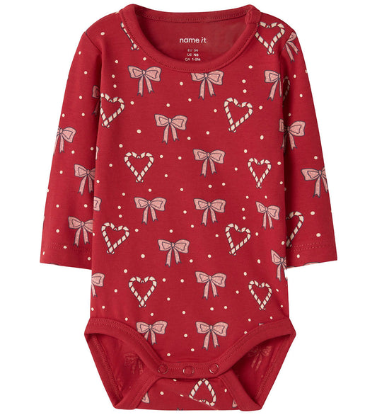 Name It Romper l/s - NbfRi - Jester Red - Name It - 50 - Rompers Lange Mouw