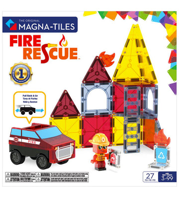 Magna-Tiles Magneetset - 27 Onderdelen - vier Redding + MicroMAG - Magna-Tiles - OneSize - Magnetisch speelgoed
