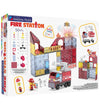 Magna-Tiles Magneetset - 50 Onderdelen - Fire Station + MicroMAG - Magna-Tiles - OneSize - Magnetisch speelgoed