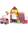 Magna-Tiles Magneetset - 50 Onderdelen - Fire Station + MicroMAG - Magna-Tiles - OneSize - Magnetisch speelgoed