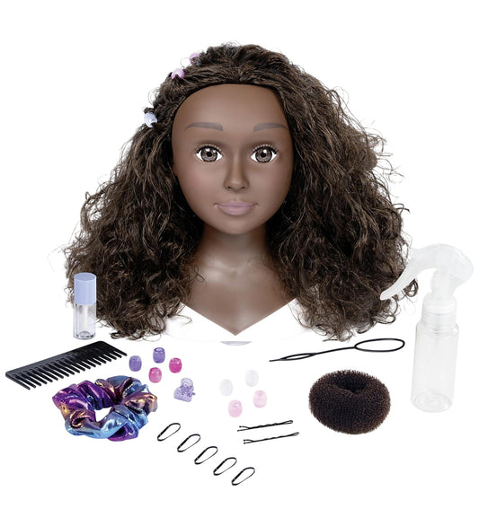 Smoby Kapperspop m. Accessoires - My Beauty Afro - 23 Onderdelen - Smoby - OneSize - Poppen