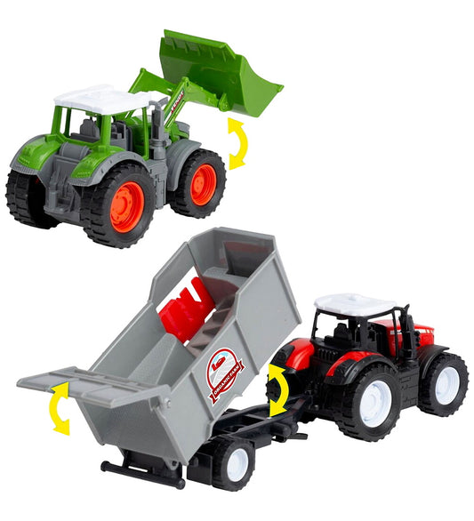 Dickie Toys Trekkerset m. Aanhangwagen - 2-pack - Dickie Toys - OneSize - Tractors