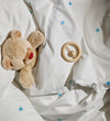 Juna Beddengoed - Daisy - Baby - Wit/Lichtblauw - Juna - Baby - Beddengoed - Baby