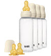 BIBS Babyflessen - 4-pack - 270 ml - Natuurlijk Rubber - Ivory - BIBS - OneSize - Babyflesjes