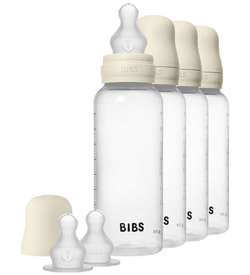 BIBS Babyflessen - 4-pack - 270 ml - Silicone - Ivory - BIBS - OneSize - Babyflesjes