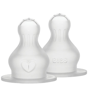 BIBS flessenspeen - 2-pack - Dikke stroming - Silicone - BIBS - OneSize - Flessenspenen
