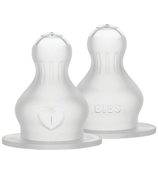 BIBS flessenspeen - 2-pack - Dikke stroming - Silicone - BIBS - OneSize - Flessenspenen