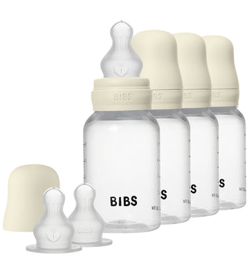 BIBS Babyflessen - 4-pack - 150 ml - Silicone - Ivory - BIBS - OneSize - Babyflesjes