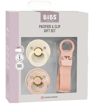 BIBS Colour Cadeauset - Fopspenen/Speenketting - Maat 1 - Blush - BIBS - 0-6 mnd - Fopspenen