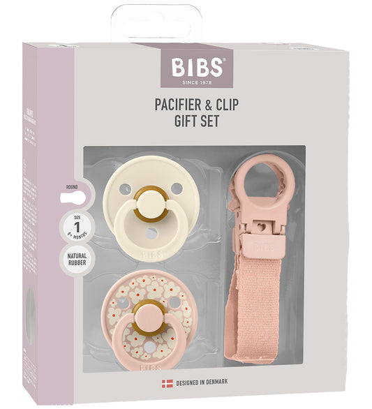 BIBS Colour Cadeauset - Fopspenen/Speenketting - Maat 1 - Blush - BIBS - 0-6 mnd - Fopspenen