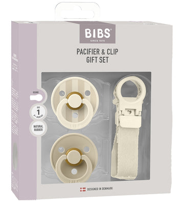 BIBS Colour Cadeauset - Fopspenen/Speenketting - Maat 1 - Ivory - BIBS - 0-6 mnd - Fopspenen